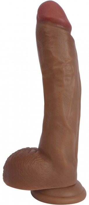 Jock Dark Bareskin Dildo with Balls - 9 Inch Code: CN-09-0620-12