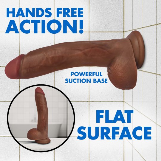 Jock Dark Bareskin Dildo with Balls - 9 Inch Code: CN-09-0620-12 - Image 4